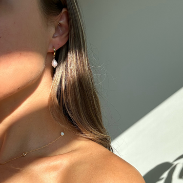 'Camilla' Pearl Hoops Gold