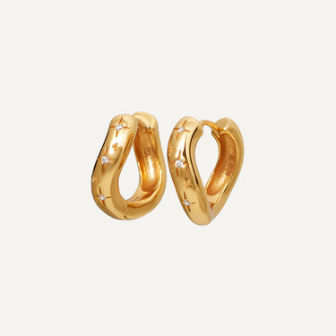 'Selene' Swirled Celestial Hoops