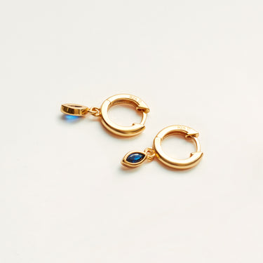 'Sapphire' Marquise Drop Hoops