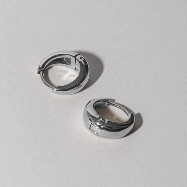 'Chubby' Silver Hoops