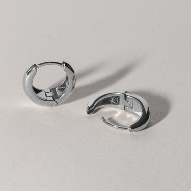 'Chubby' Silver Hoops