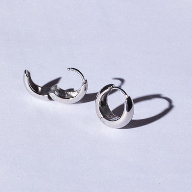 'Chubby' Silver Hoops